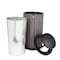 Alpine Industries 32 Gallon Gray All-Weather Slatted Wood Style Panel Steel Commercial Outdoor Trash Can Receptacle ALP4400-01-GRY-RB - alternate 5